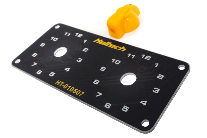 Haltech Dual Switch Panel Kit w/Yellow Knob Switch Panels Haltech