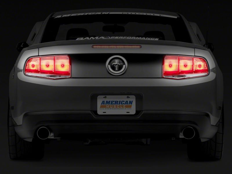 Raxiom 10-12 Ford Mustang Aero Tail Lights- Blk Housing (Smoked Lens) Tail Lights Raxiom