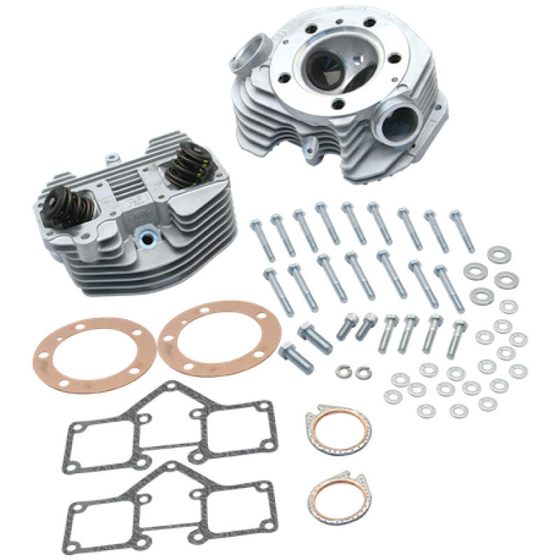 S&S Cycle 79-84 BT Super Stock 3-5/8in Bore Band Style Dual Plug Cylinder Head Kit - Natural Heads S&S Cycle
