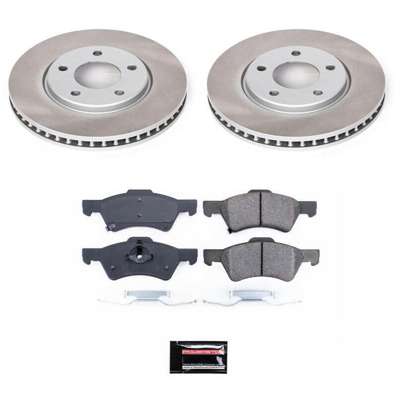 Power Stop 01-07 Dodge Grand Caravan Front Semi-Coated Rotor Kit Brake Kits - Performance Blank PowerStop