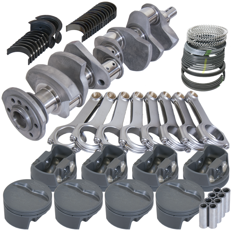 Eagle Chevy 327 3.250in Crank 6.125in H-Beam -5cc Flat Top 4.040in Pistons Rotating Assembly Rotating Assemblies Eagle