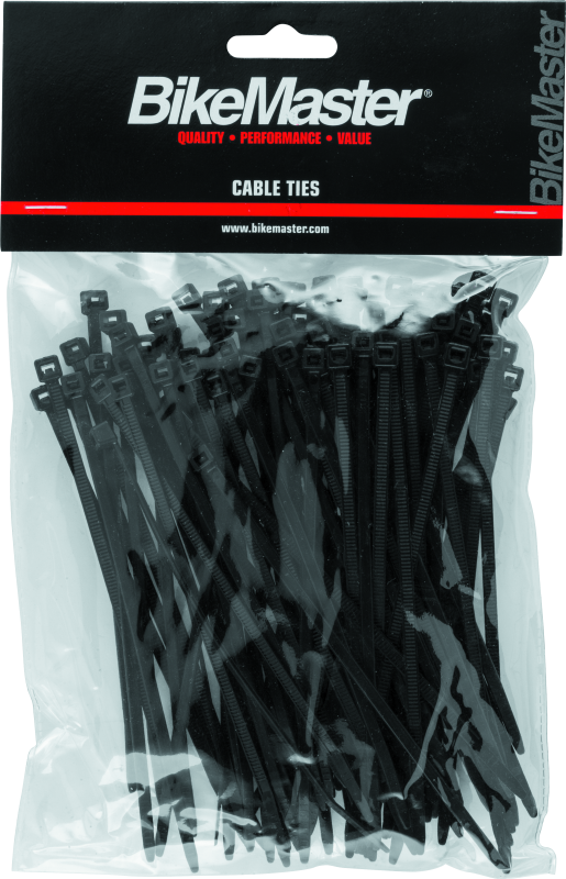 BikeMaster 5.5in Cable Ties (Pack of 100) - Black Tools BikeMaster