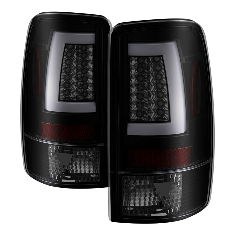 Spyder 00-06 GMC Yukon/Yukon XL V2 Light Bar LED Tail Lights - Blk Smoke (ALT-YD-CD00V2-LBLED-BSM) Tail Lights SPYDER