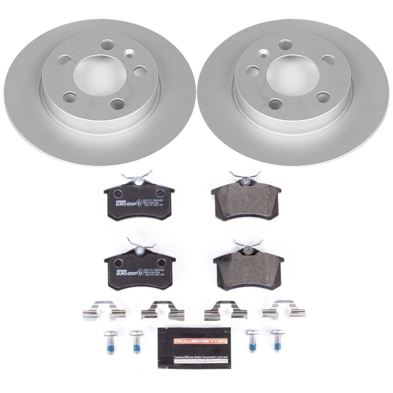 Power Stop 00-06 Audi TT Quattro Rear Euro-Stop Brake Kit Brake Kits - OE PowerStop