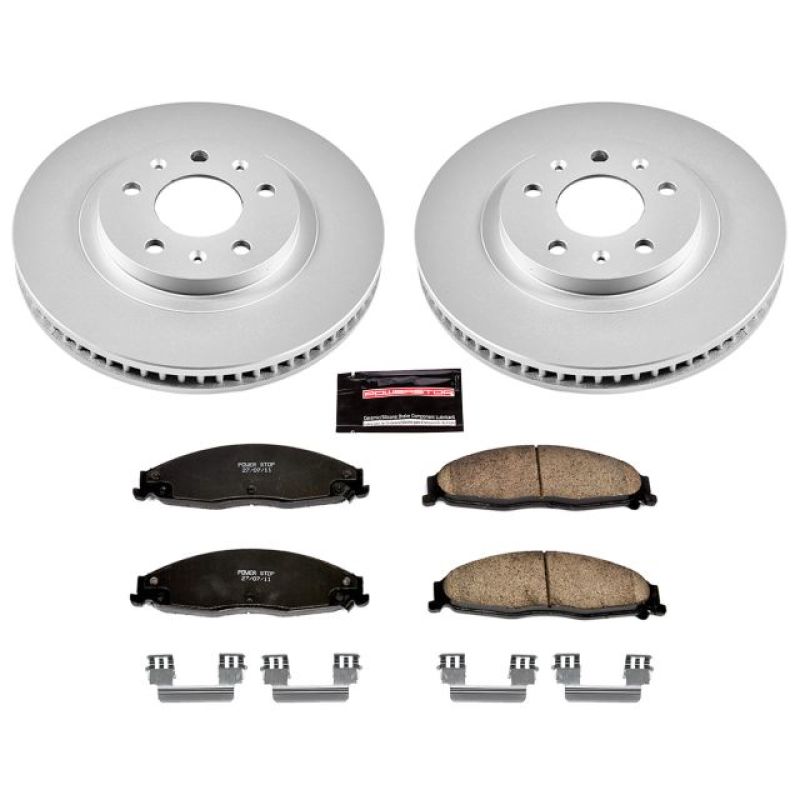Power Stop 03-07 Cadillac CTS Front Z17 Evolution Geomet Coated Brake Kit Brake Kits - Performance Blank PowerStop