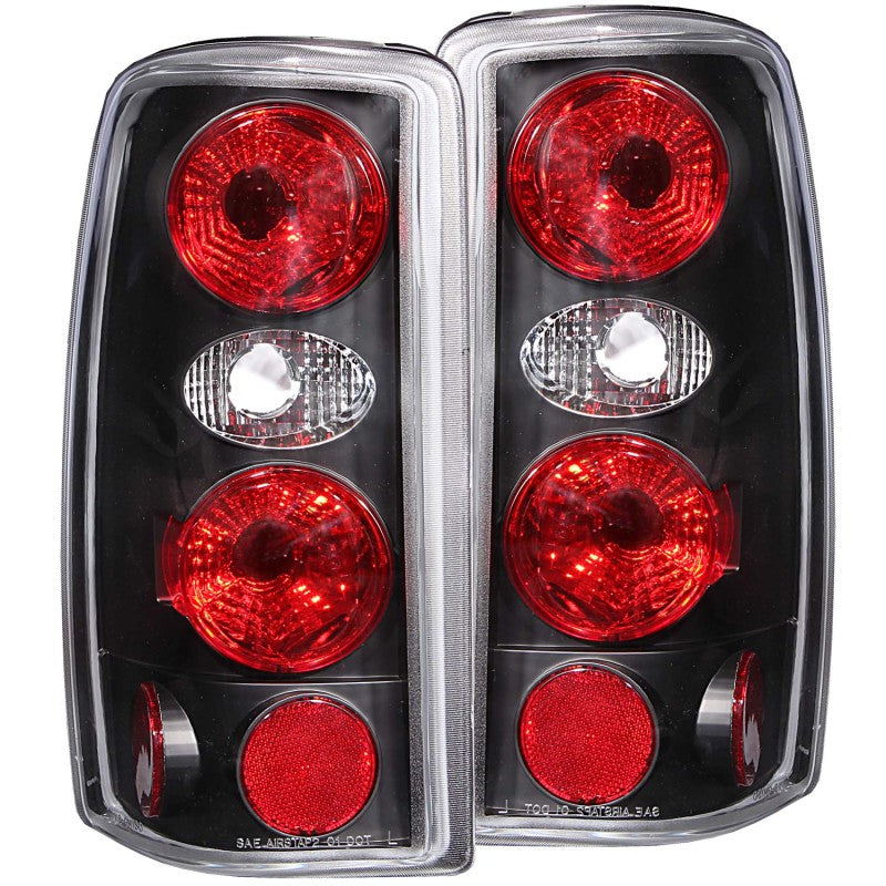 ANZO 2000-2006 Chevrolet Suburban Taillights Black Tail Lights ANZO