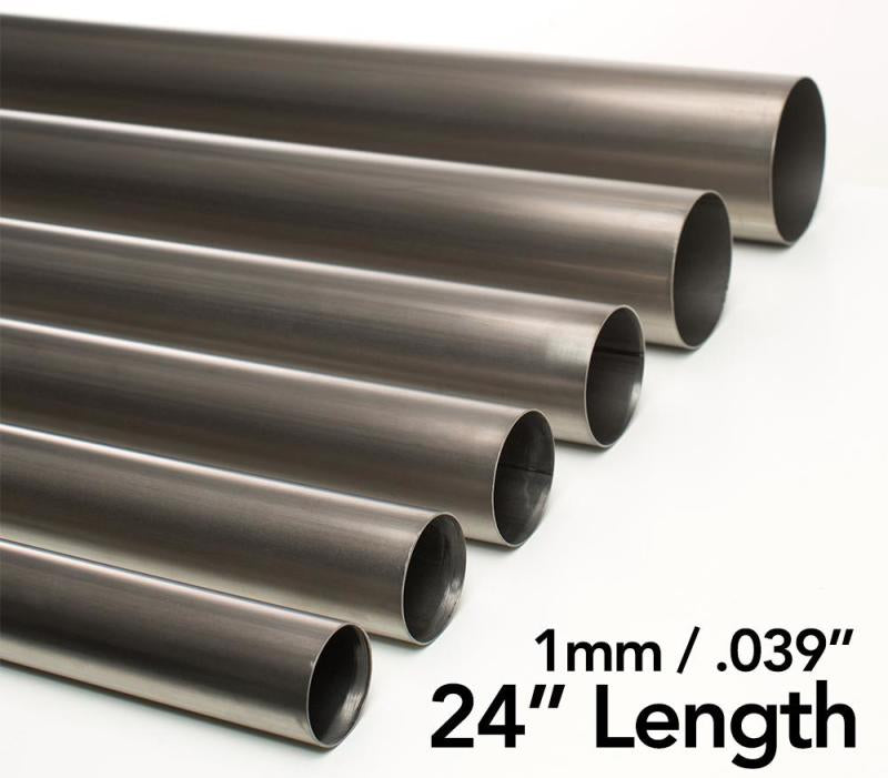 Ticon Industries .5in Diameter x 24.0in Length 1mm/.039in Wall Thickness Titanium Tube Titanium Tubing Ticon