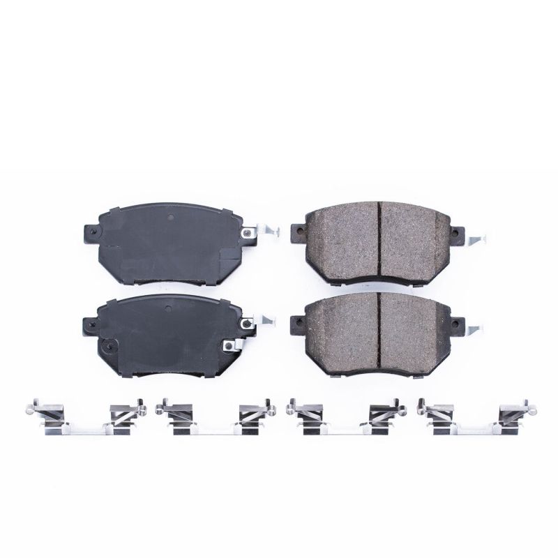 Power Stop 03-06 Infiniti FX35 Front Z17 Evolution Ceramic Brake Pads w/Hardware Brake Pads - OE PowerStop