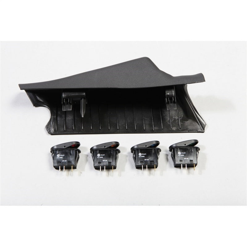 Rugged Ridge A-Pillar 4 Switch Pod Kit Black LHD 11-18 JK Dash & Interior Trim Rugged Ridge