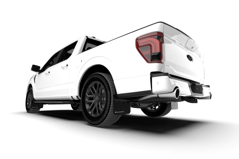 Rally Armor 21-25 Ford F-150 (Excl. Raptor) Black UR Mud Flap w/White Logo Mud Flaps Rally Armor