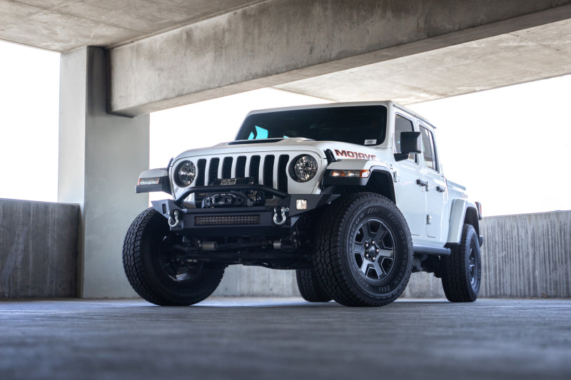 DV8 Offroad 18-23 Jeep Wrangler JL / 20-23 Jeep Gladiator JT FS-7 Mid-Width Winch Front Bumper Bumpers - Steel DV8 Offroad