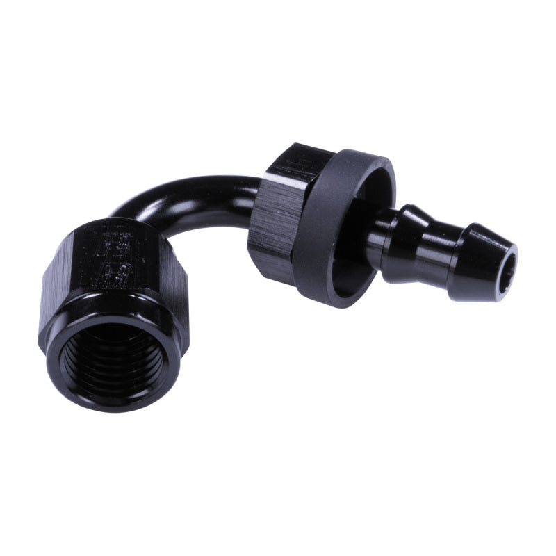 Russell 4AN Twist-Lok 120 Degree Hose End - Black Fittings Russell