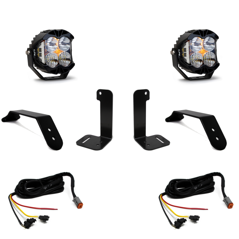 Baja Designs 2018+ Jeep JL/JT Dual LP4 Auxiliary Light Kit w/Upfitter Light Bars & Cubes Baja Designs