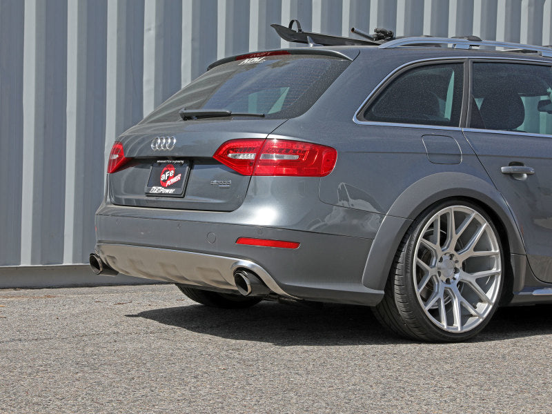 aFe MACH Force-Xp 13-16 Audi Allroad L4 SS Axle-Back Exhaust w/ Carbon Tips Axle Back aFe