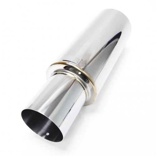 BLOX Racing 63.5mm N1 304 SS Universal Exhaust Muffler w/ Angled Tip Muffler BLOX Racing
