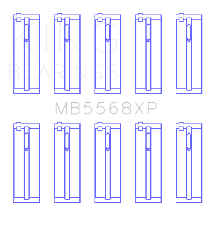 King Engine Bearings Acura D16A1/97-01 Honda H22A4/98+ F23A Performance Main Bearing Set - Size STDX Bearings King Engine Bearings