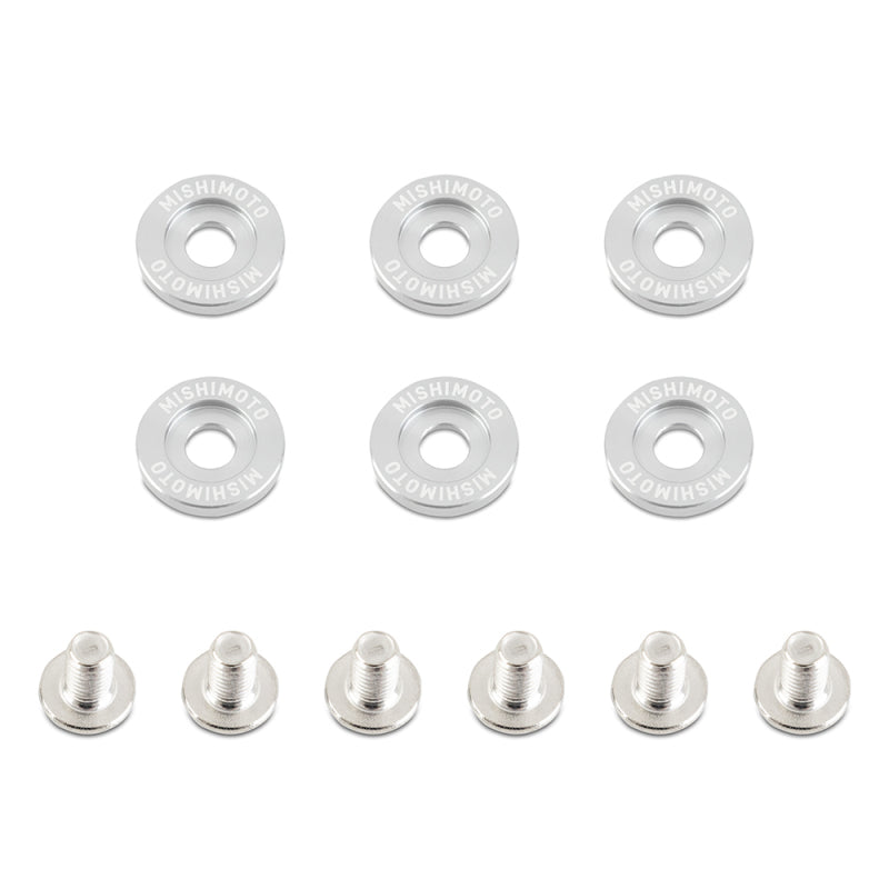 Mishimoto Small Fender Washer Kit (6pcs) - Silver Bolts Mishimoto