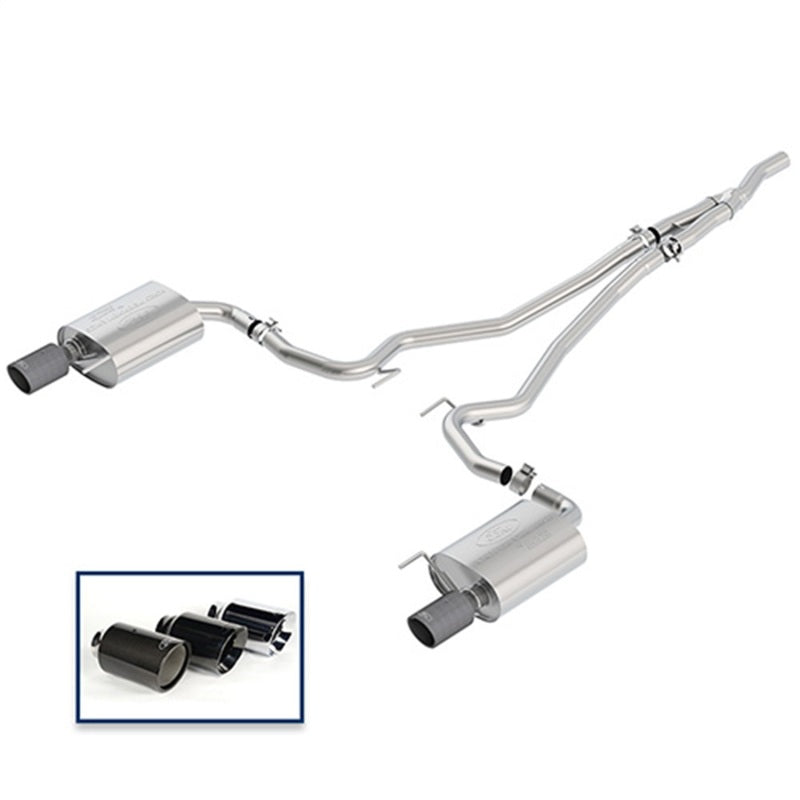 Ford Racing 2018 Mustang 2.3L Ecoboost Cat-Back Touring Exhaust System w/Carbon Fiber Tips Catback Ford Racing