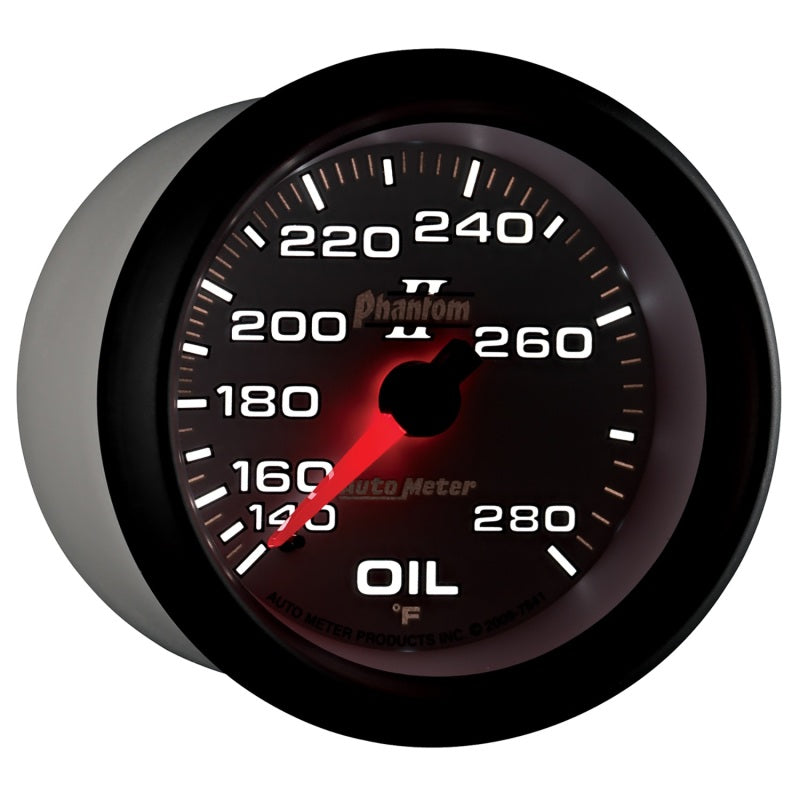 AutoMeter Gauge Oil Temp 2-5/8in. 140-280 Deg. F Mechanical Phantom II Gauges AutoMeter