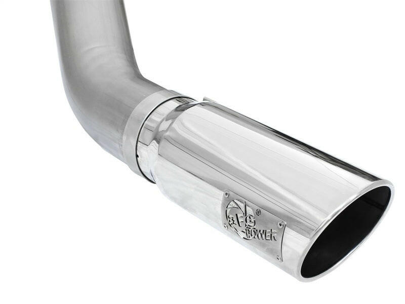 aFe MACHForce XP Exhaust Large Bore 5in DPF-Back Alu. 13-15 Dodge Trucks L6-6.7L (td) *Polish Tip DPF Back aFe