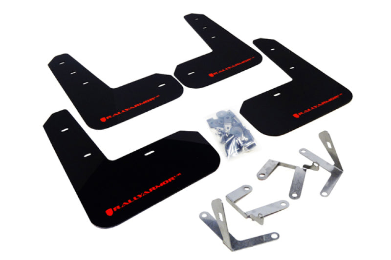 Rally Armor 13-17 Subaru BRZ/Toyota FR-S Black UR Mud Flap w/Red Logo Mud Flaps Rally Armor