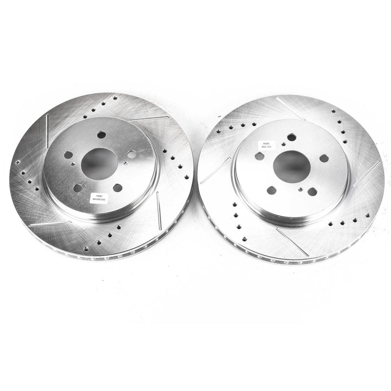 Power Stop 04-06 Lexus RX330 Front Evolution Drilled & Slotted Rotors - Pair Brake Rotors - Slot & Drilled PowerStop