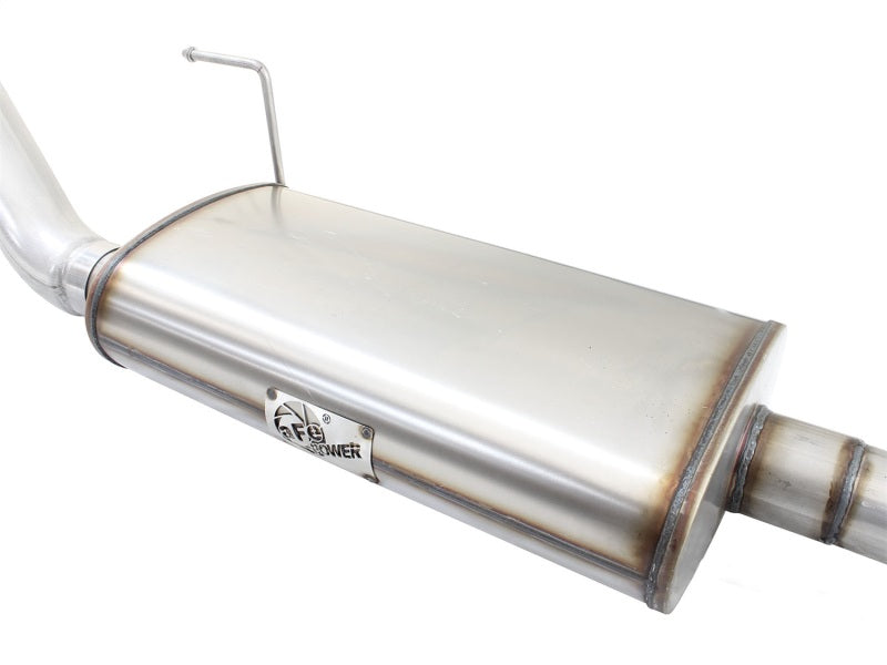 aFe MACHForce XP Exhaust 3in-3.5in SS Single Side Ext CB w/ Polished Tips 15 Ford F150 V8 5.0L CC/SB Catback aFe