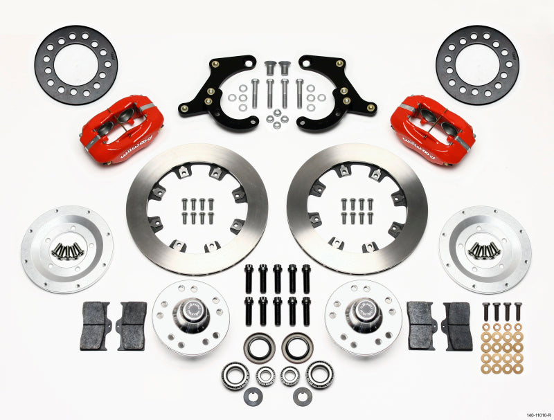 Wilwood Forged Dynalite Front Kit 11.75in Red 55-57 Chevy Big Brake Kits Wilwood