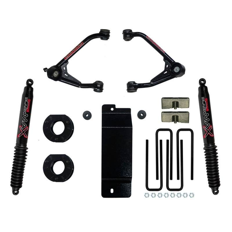 Skyjacker 2007-2013 GM 1500 4WD 3.5-4in UCA Lift Kit w/Rear Black Max B8500 Shocks Lift Kits Skyjacker