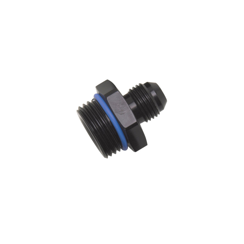 Russell Performance -10 AN Male Flare to -8 SAE Male Port Adapter Fitting - Black Anodized Fittings Russell