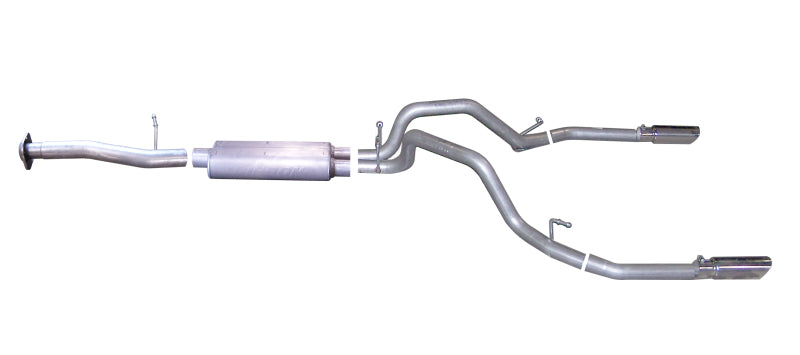 Gibson 07-09 Chevrolet Silverado 1500 LT 4.8L 2.5in Cat-Back Dual Split Exhaust - Stainless Catback Gibson
