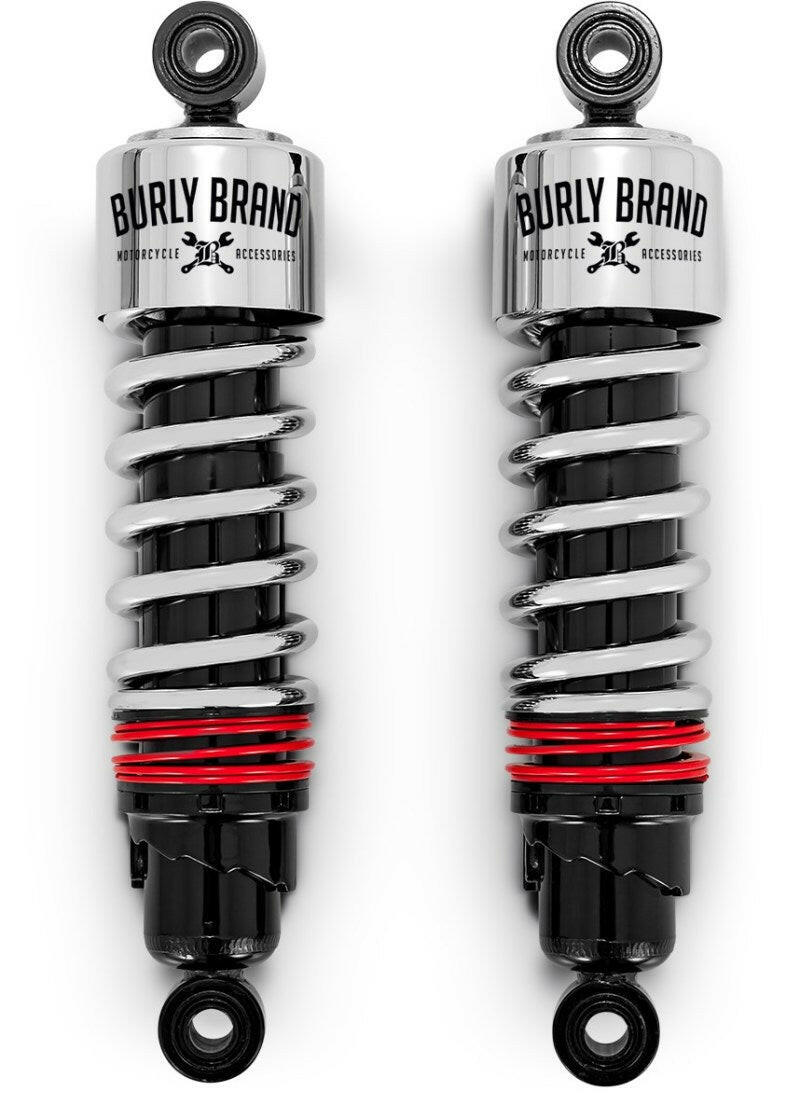 Burly Brand Slammer Plus Shocks 11.5in - Chrome Shocks and Struts Burly Brand