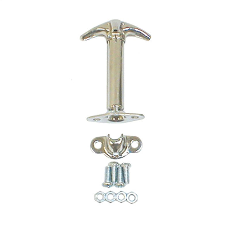 Rugged Ridge 41-95 Jeep CJ / Jeep Wrangler YJ Chrome Hood Catch Brackets Rugged Ridge