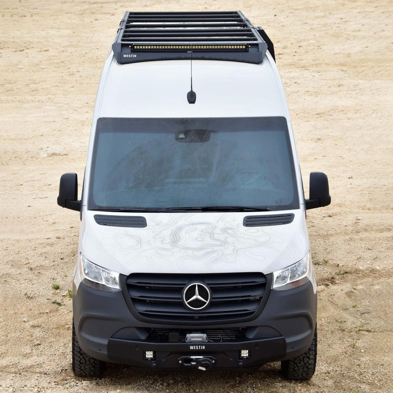 Westin 19-23 Mercedes-Benz Sprinter 144in WB/High Roof Mesa Roof Rack - Textured Black Roof Rack Westin