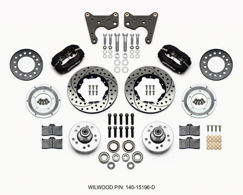 Wilwood Forged Dynalite Front Kit 11.00in Drilled 65-72 CDP C Body -Drum Big Brake Kits Wilwood