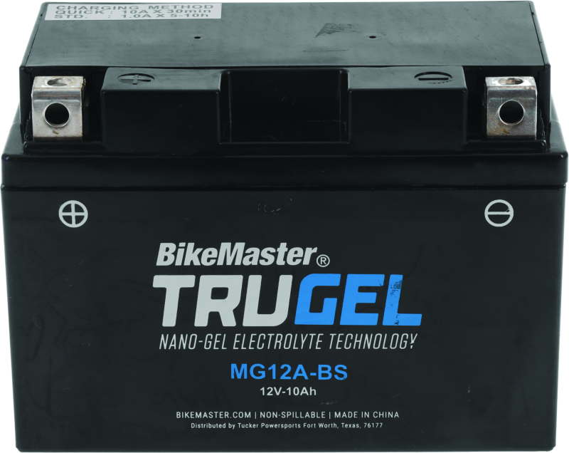BikeMaster TruGel Battery - MG12A-BS Batteries BikeMaster