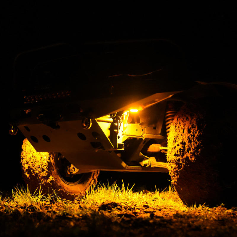 KC HiLiTES Cyclone V2 LED - Rock Light - 6-Light System - Amber - 5W Flood Beam Light Bars & Cubes KC HiLiTES