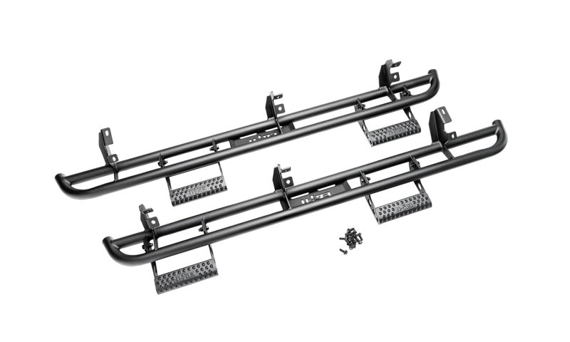 N-Fab RKR Step System 2021 Ford Bronco 4 Door - Tex. Black - 1.75in Body Armor & Rock Rails N-Fab