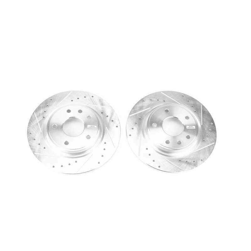 Power Stop 17-19 Chrysler Pacifica Rear Evolution Drilled & Slotted Rotors - Pair Brake Rotors - Slot & Drilled PowerStop