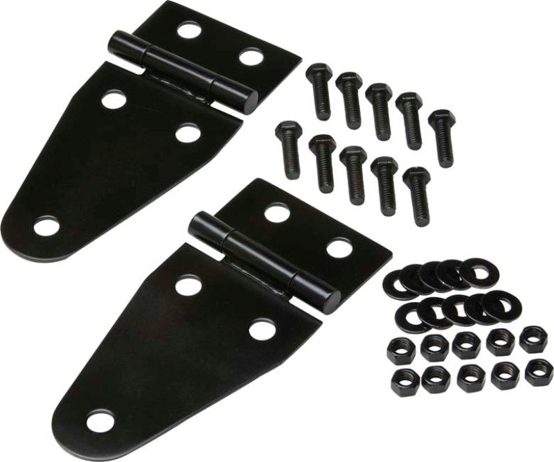 Kentrol 55-95 Jeep CJ/Wrangler YJ Hood Hinge Pair - Powdercoat Black Hoods Kentrol