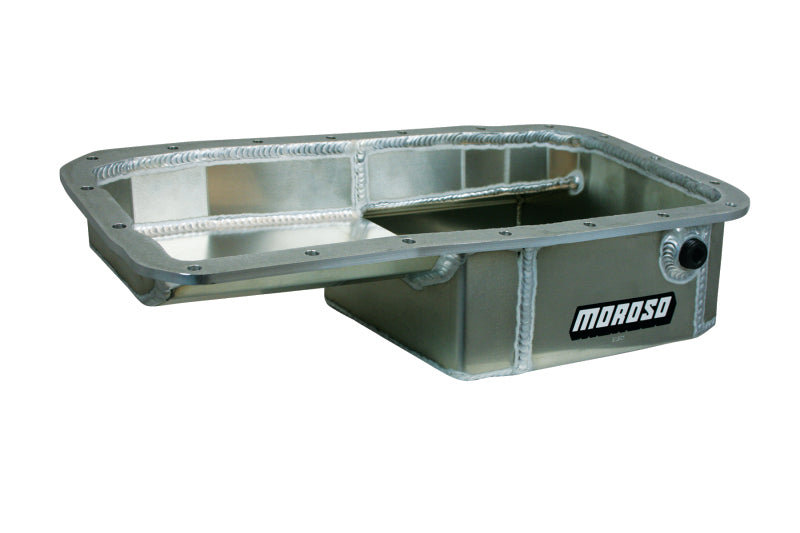 Moroso Acura/Honda 1.6L B16A3 Kicked Out Drag Race Baffled 5qt 5-5/8in Aluminum Oil Pan Oil Pans Moroso