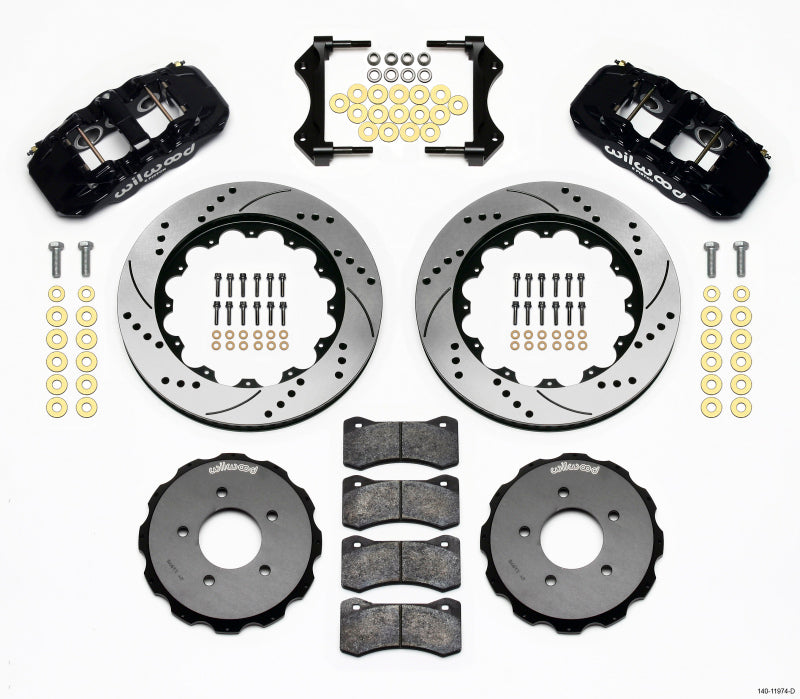 Wilwood AERO6 Front Hat Kit 14.00 Drilled 99-06 BMW E46 Big Brake Kits Wilwood