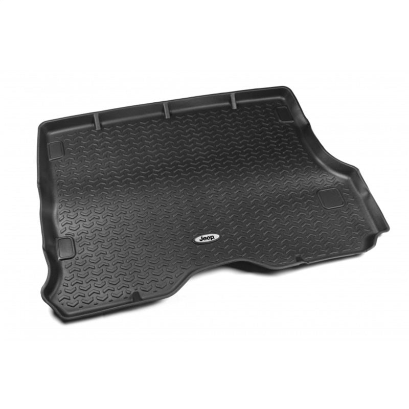 Rugged Ridge Floor Liner Cargo Black 1984-2001 Jeep Logo Cherokee XJ Floor Mats - Rubber Rugged Ridge