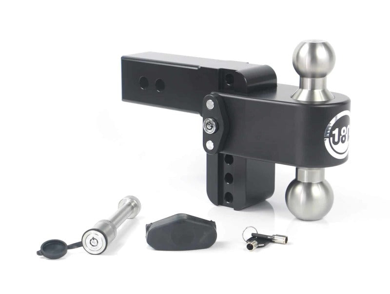 Weigh Safe 180 Hitch 4in Drop Hitch & 2.5in Shank (10K/18.5K GTWR) w/WS05 - Black Cerakote Hitch Ball Mounts Weigh Safe