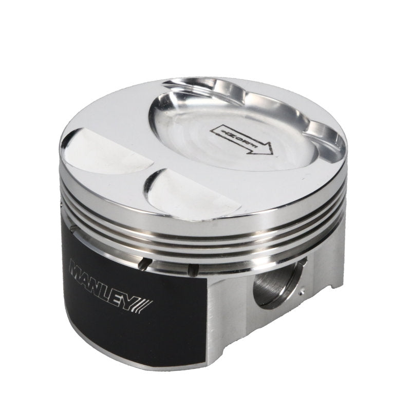 Manley MazdaSpeed 3 MZR 2.3L 87.75mm Bore -13.3cc Dome 9.5:1 CR Pistons w/ Rings - Set of 4 Piston Sets - Forged - 4cyl Manley Performance