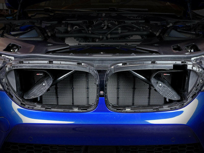aFe Momentum Black Series Carbon Fiber Dynamic Air Scoop - BMW M5 (F90) 18-19 Air Intake Components aFe