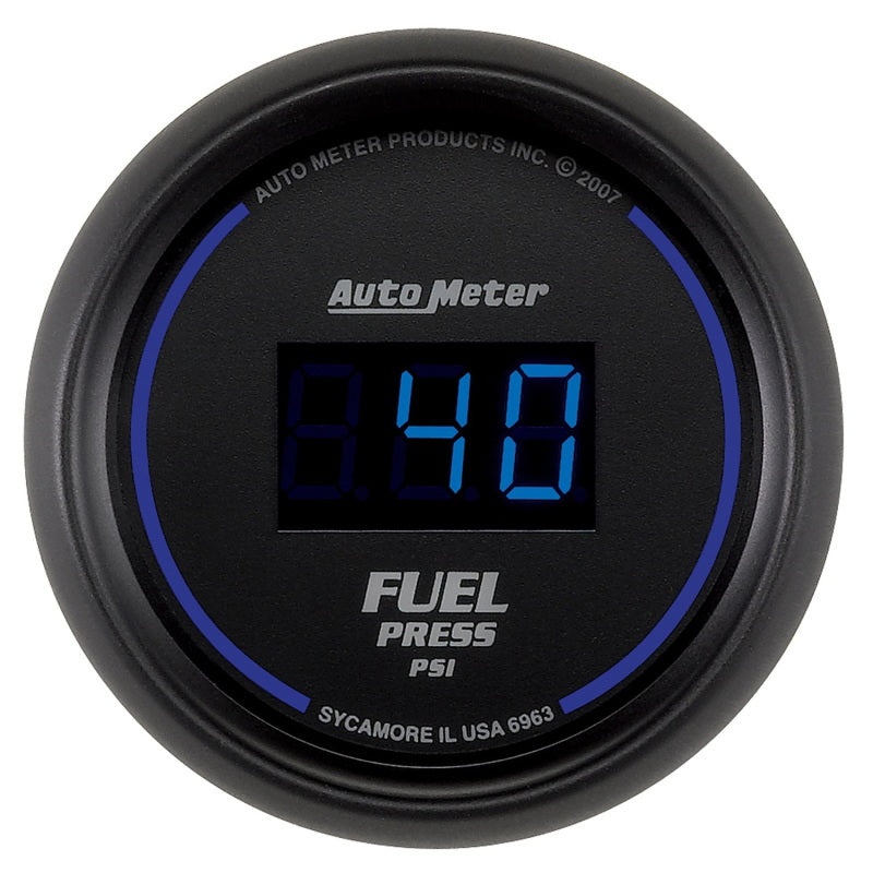 Autometer 52.4mm 1-100 PSI Black Digital Fuel Pressure Gauge Gauges AutoMeter