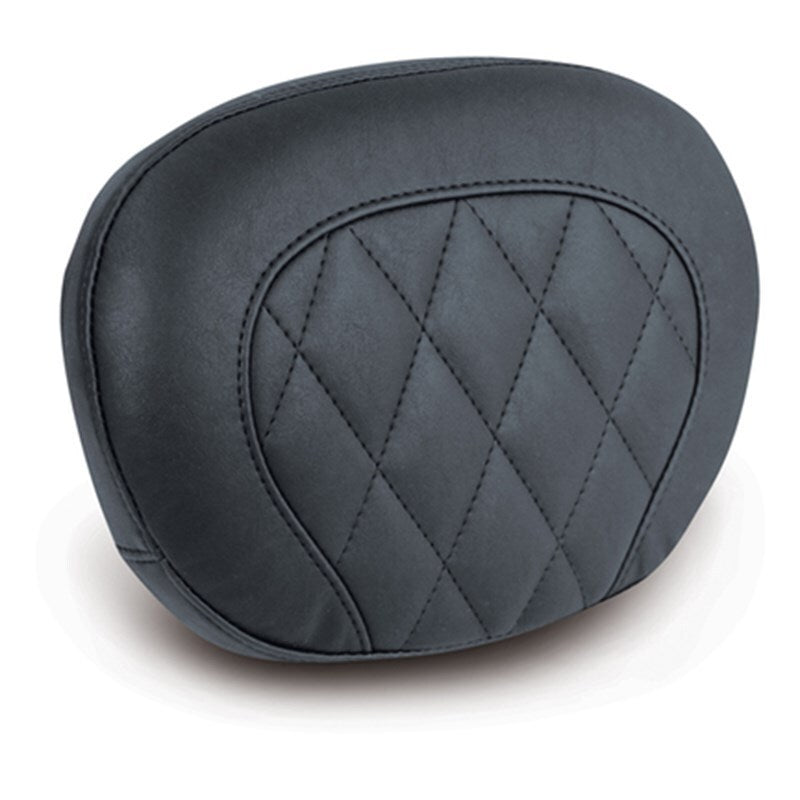 Mustang 97-21 Harley Touring Sissy Bar Pad (12 inch x 9 inh) Diamond Stitch- Black Sissy Bar Pads Mustang Motorcycle