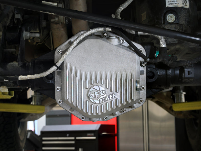 aFe 22-25 Ford Bronco Raptor V6 Rear Diff Cover - Raw w/ Machined Fins Diff Covers aFe