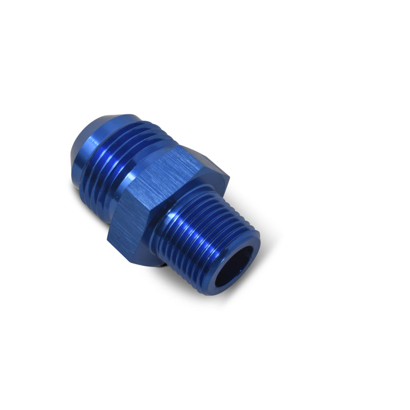 Russell Performance -6 AN to 1/8in NPT Straight Flare to Pipe (Blue) Fittings Russell